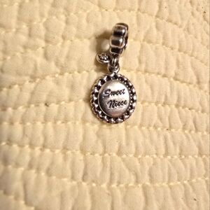 Authentic Pandora "Sweet Niece" Silver Dangling Charm